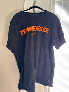 Nike Black Short-Sleeve Tee with Orange Tennessee Logo